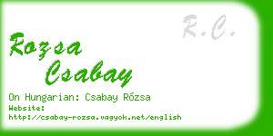 rozsa csabay business card